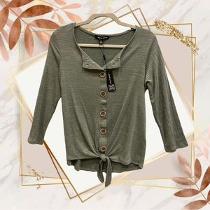 NWT Cable & Gauge Long Sleeve Top - Mint Green Blouse -  Womens/ Juniors Size M